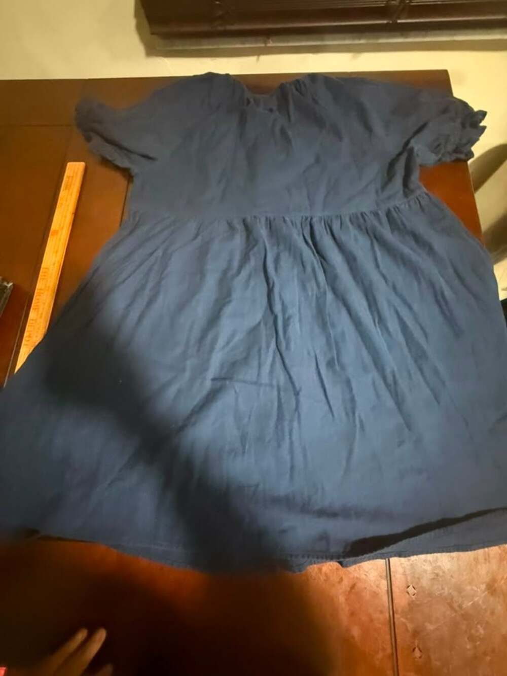 Susina Navy Blue Short Sleeve Button-Front Dress Size Large - Picture 7 of 8